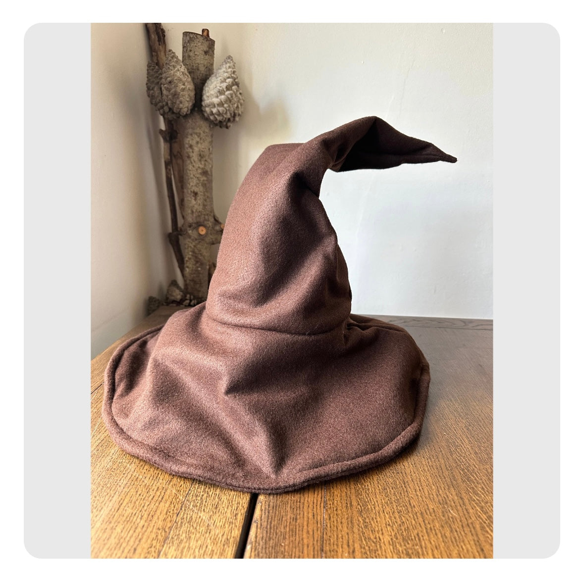 Brown Sloped Brim Wandering Wizard Hat
