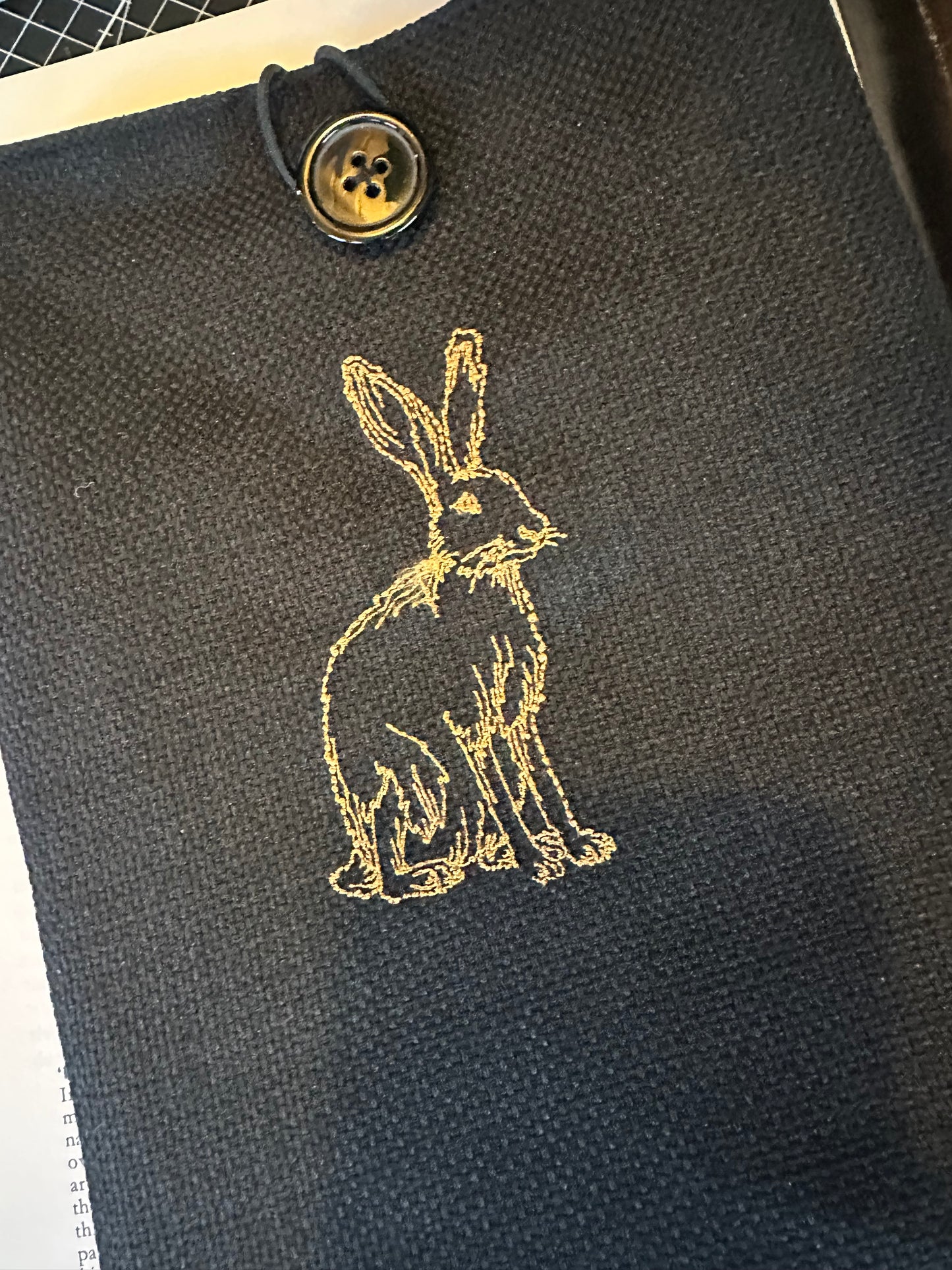 Magical Hare Embroidered Book Sleeve