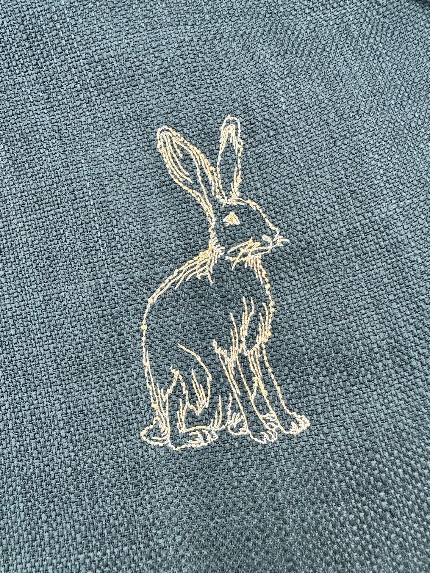 Small Black Cauldron Bag / Crossbody Purse  - Hare Edition