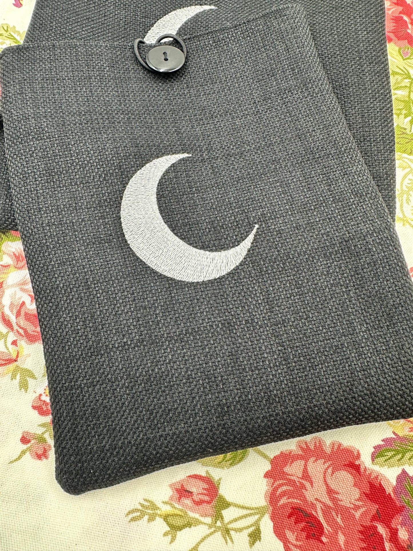 Crescent Moon Embroidered Book Sleeve