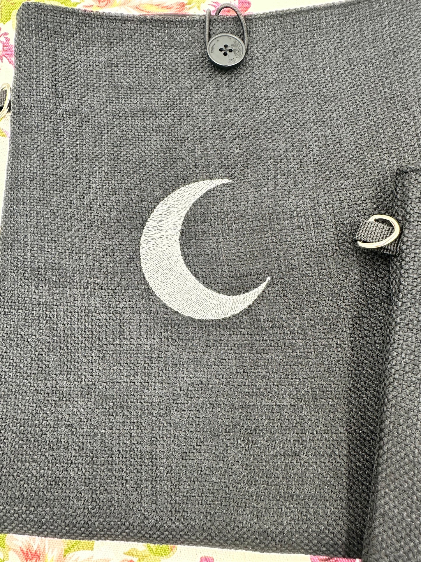Crescent Moon Embroidered Book Sleeve