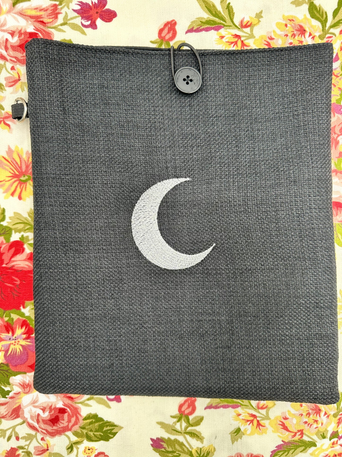 Crescent Moon Embroidered Book Sleeve
