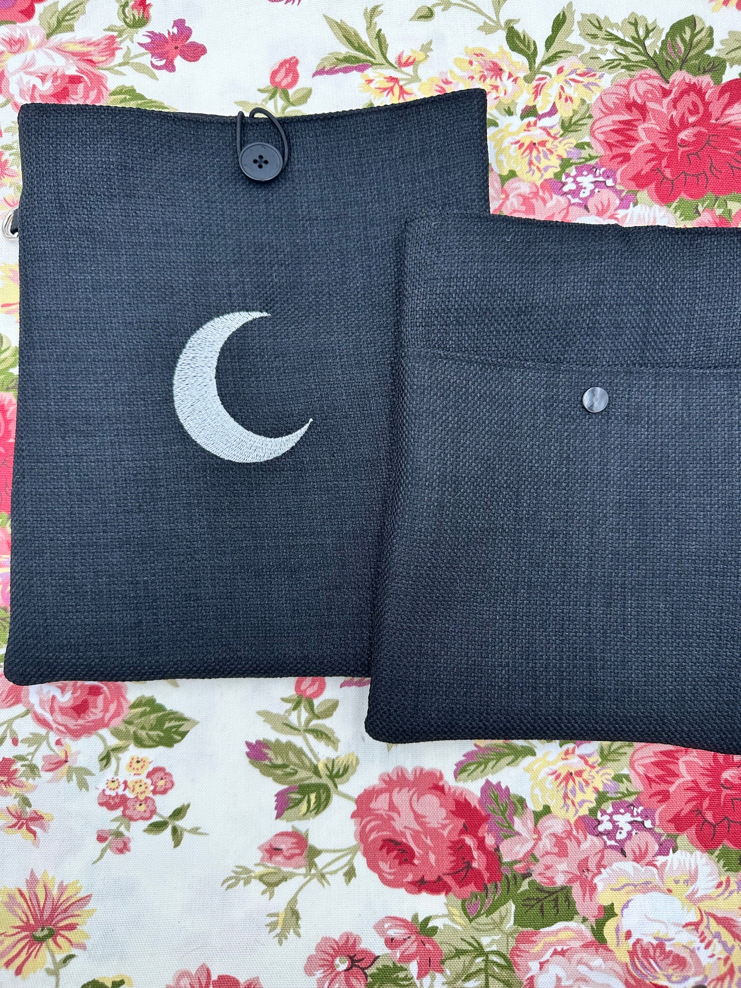 Crescent Moon Embroidered Book Sleeve
