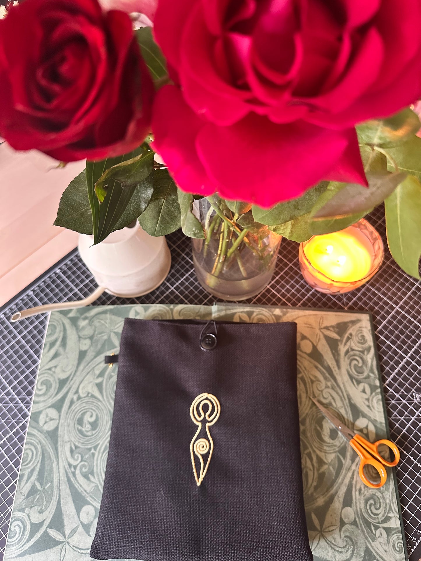 Goddess Embroidered Book Sleeve