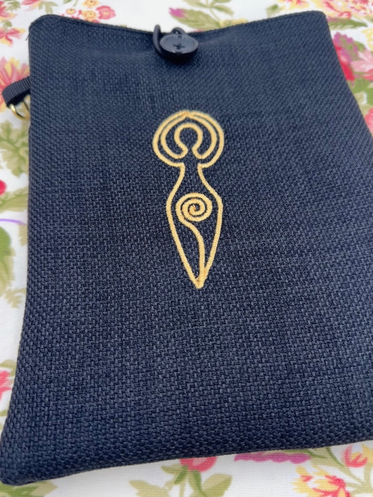 Goddess Embroidered Book Sleeve