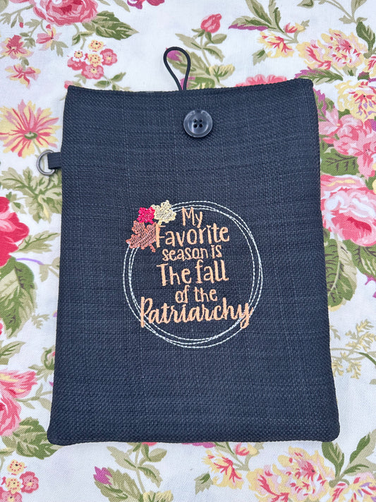 Fall of the Patriarchy Embroidered Book Sleeve