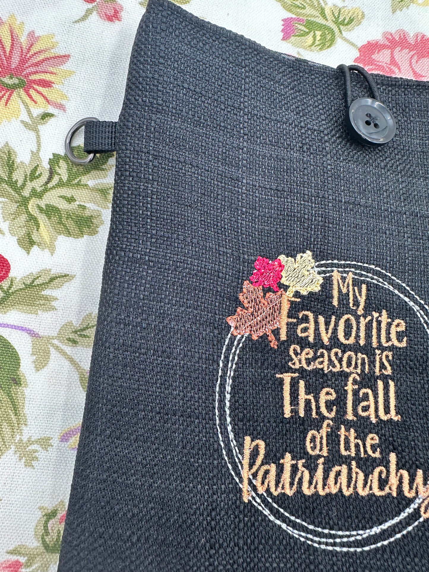 Fall of the Patriarchy Embroidered Book Sleeve