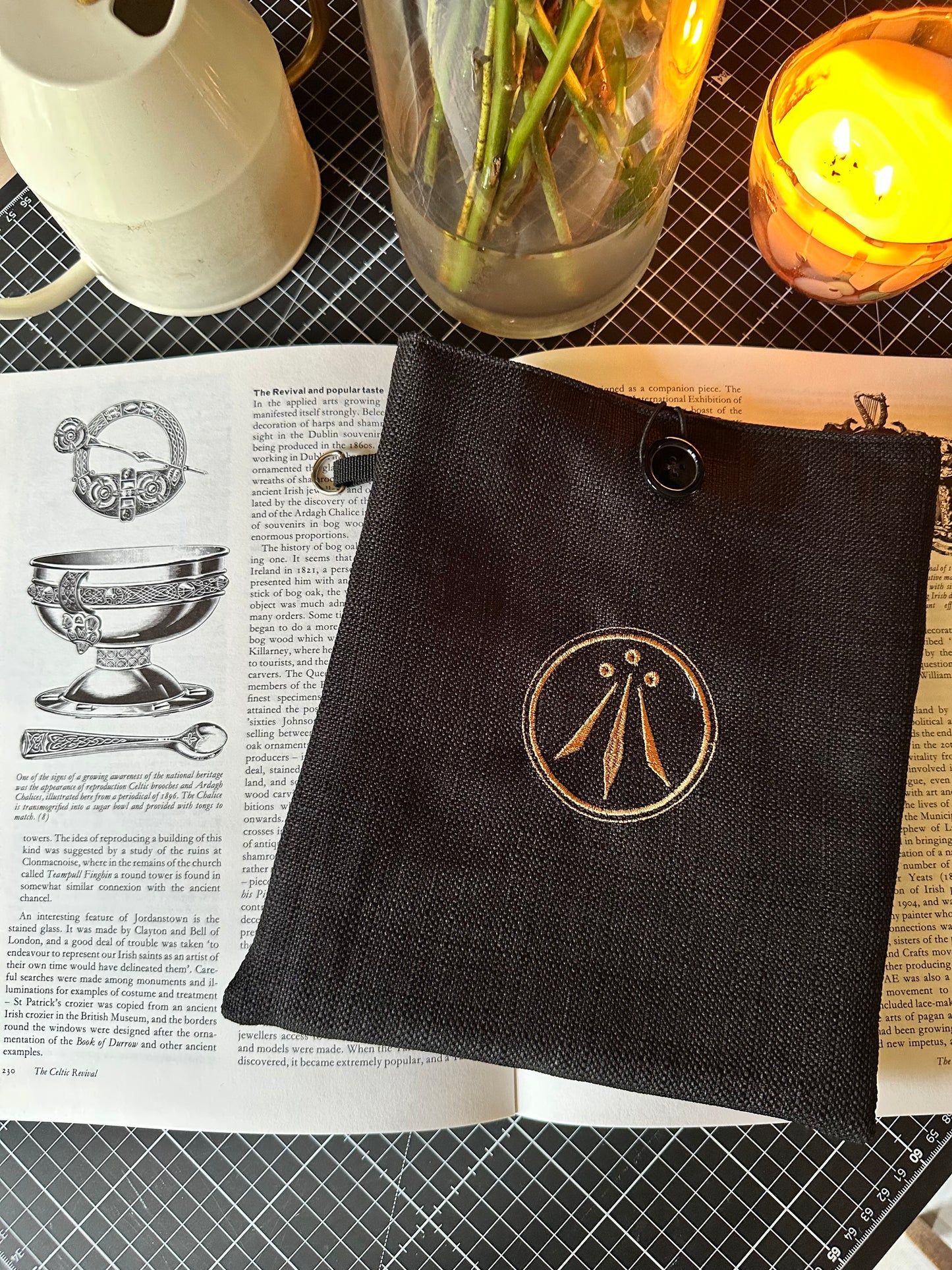 Awen Embroidered Book Sleeve