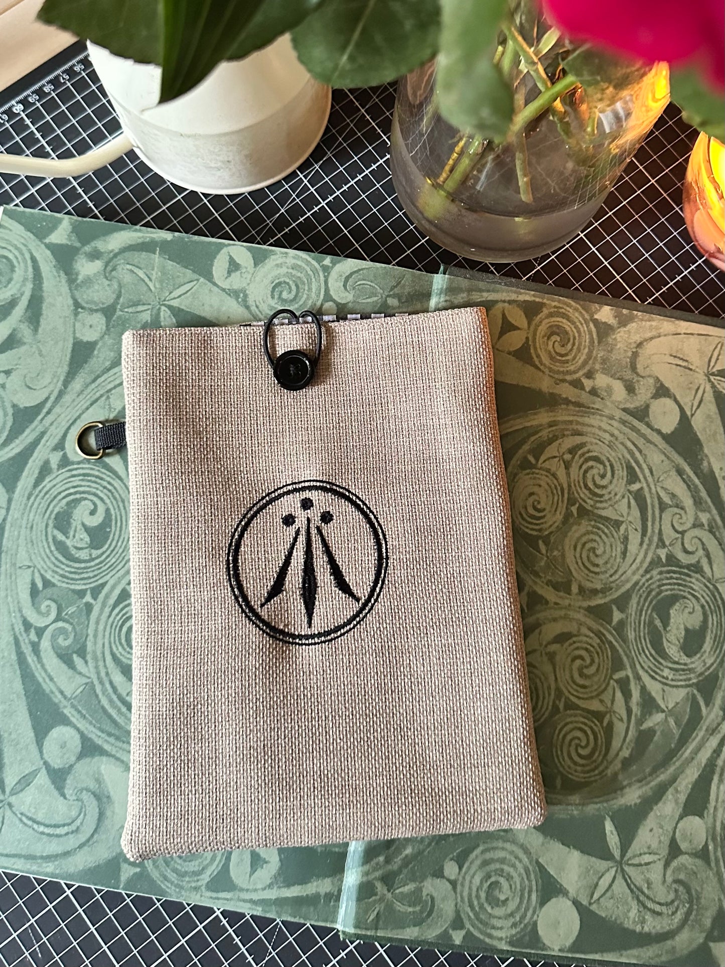Awen Embroidered Book Sleeve