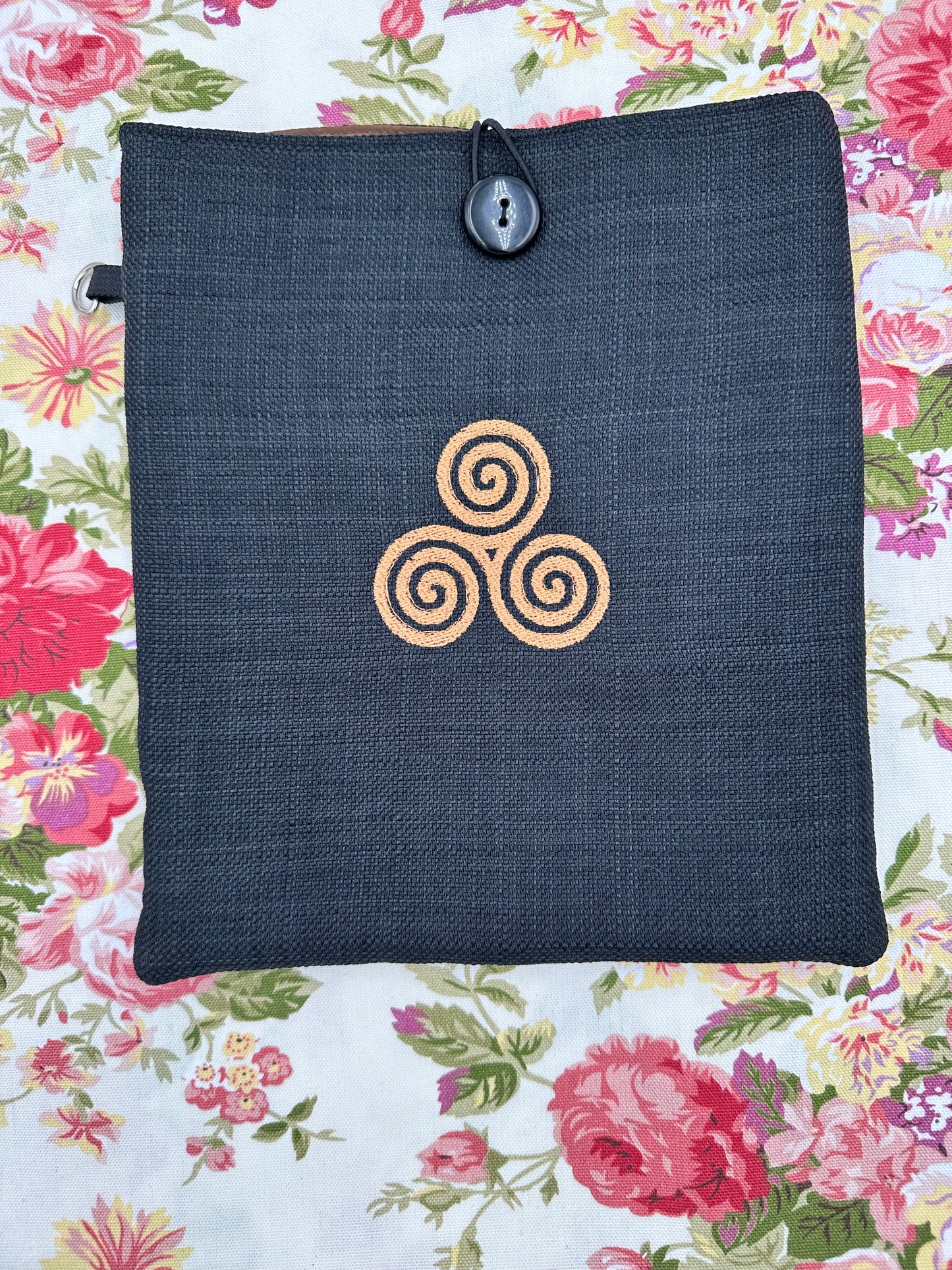 Triskele Triskelion Embroidered Book Sleeve