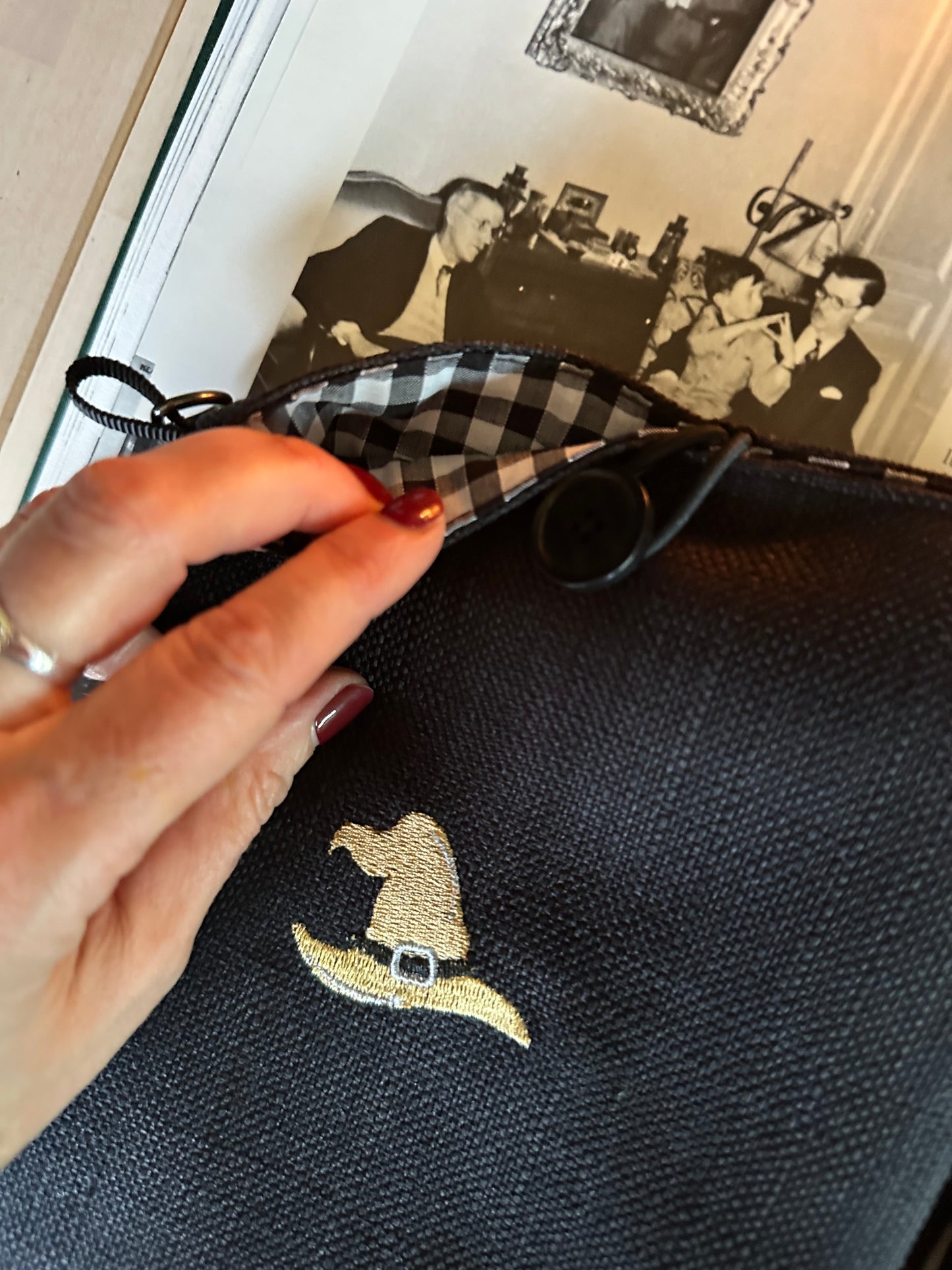 Witch Hat Embroidered  Book Sleeve Cover