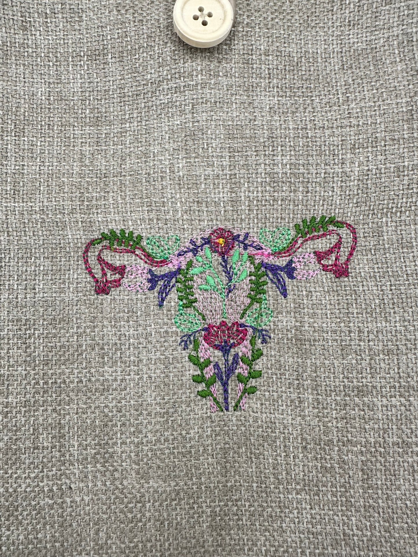 Sacred Womb Embroidered Book Sleeve – Feminine Power & Protection