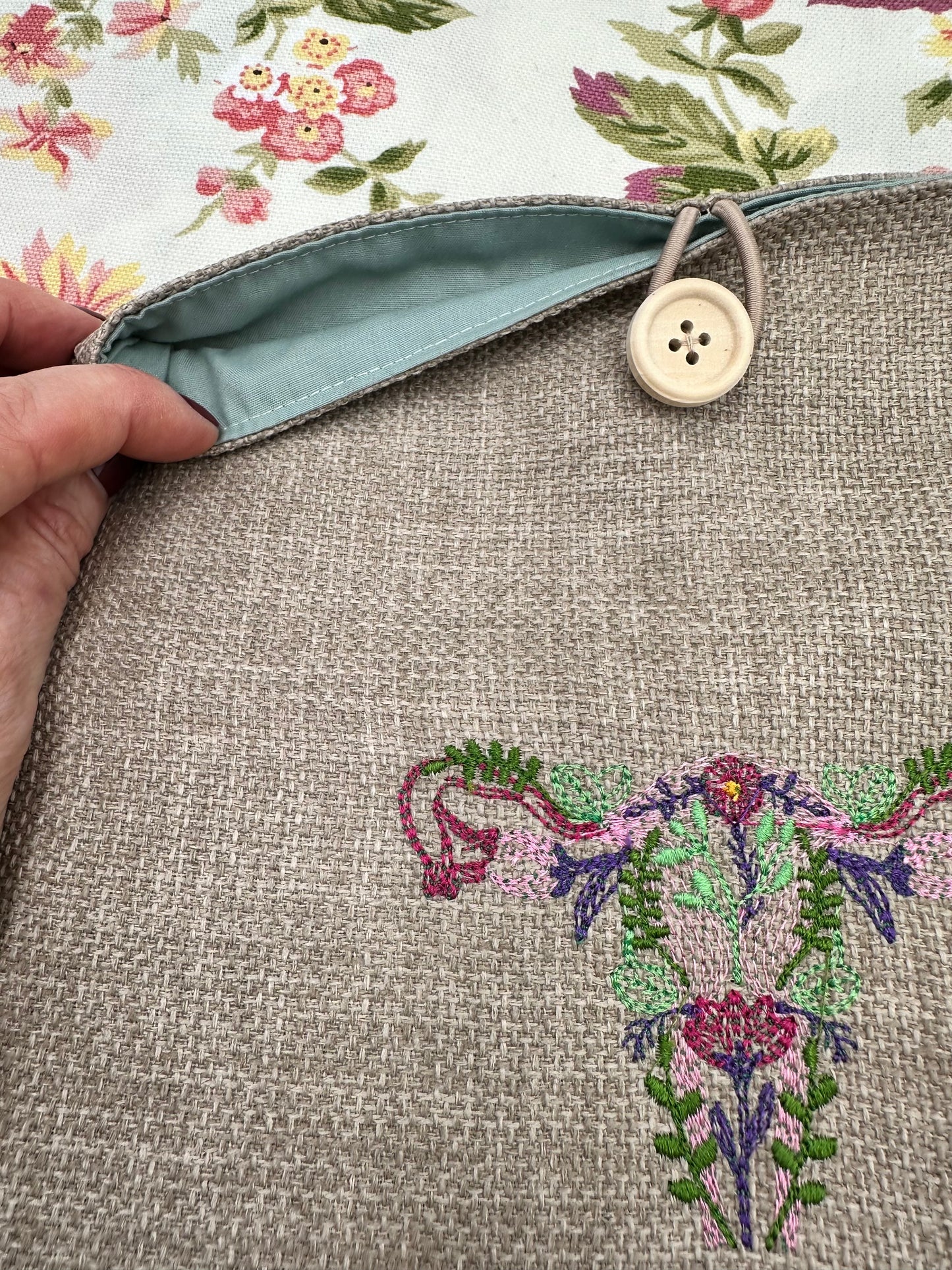Sacred Womb Embroidered Book Sleeve – Feminine Power & Protection