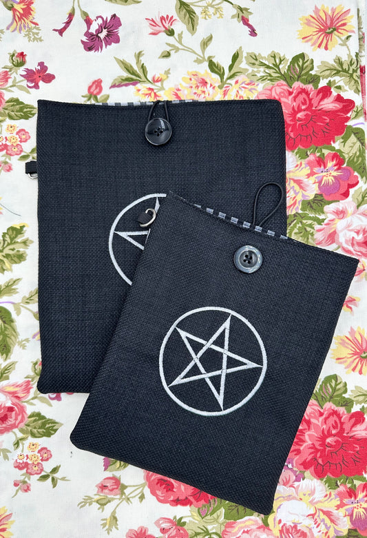 Pentagram / Pentacle Embroidered Book Sleeve
