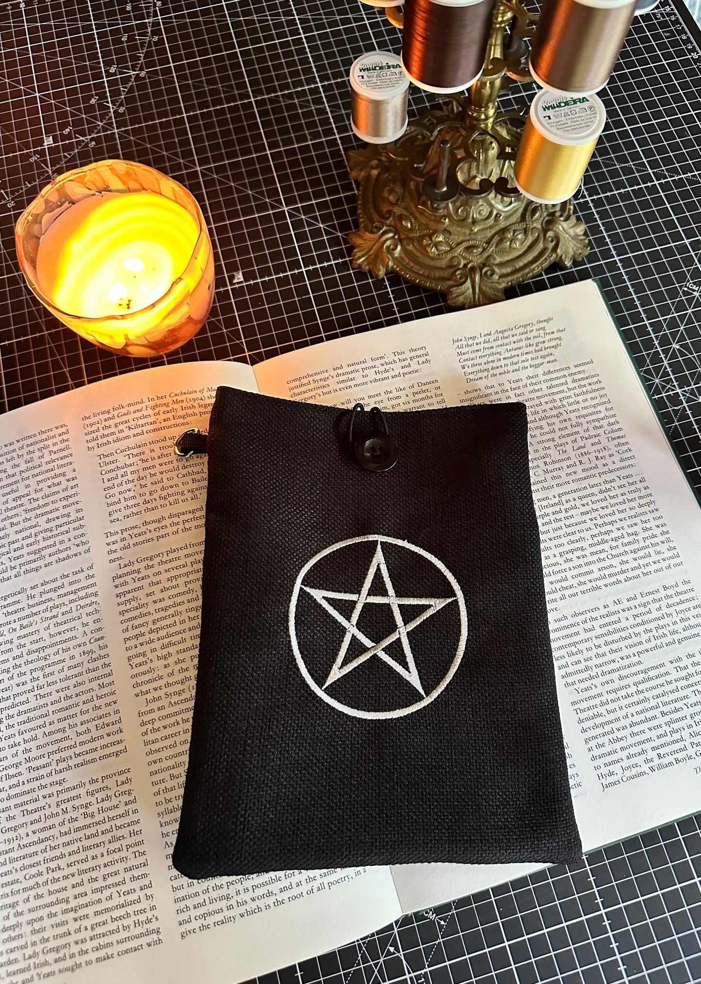 Pentagram / Pentacle Embroidered Book Sleeve