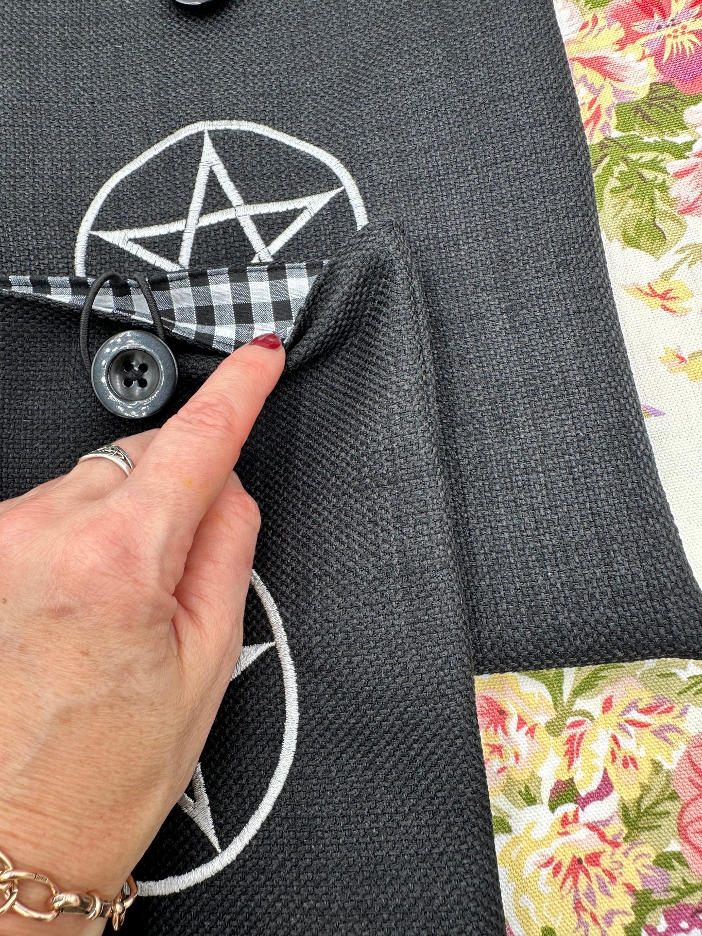 Pentagram / Pentacle Embroidered Book Sleeve