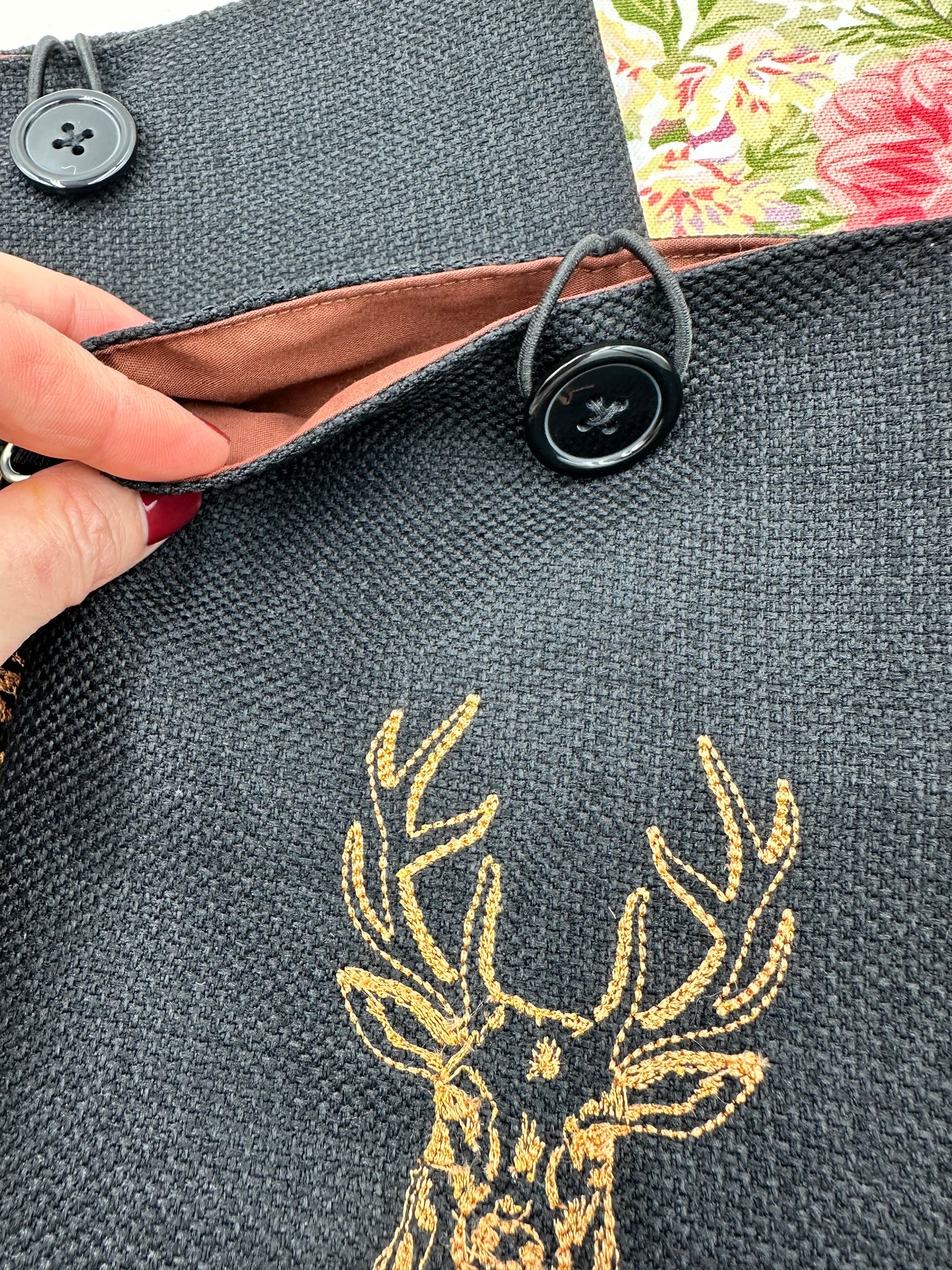 Embroidered Stag Book Sleeve – Strength, Sovereignty & Wild Wisdom