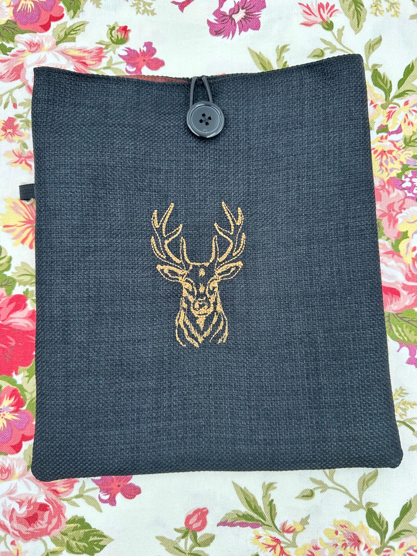 Embroidered Stag Book Sleeve – Strength, Sovereignty & Wild Wisdom