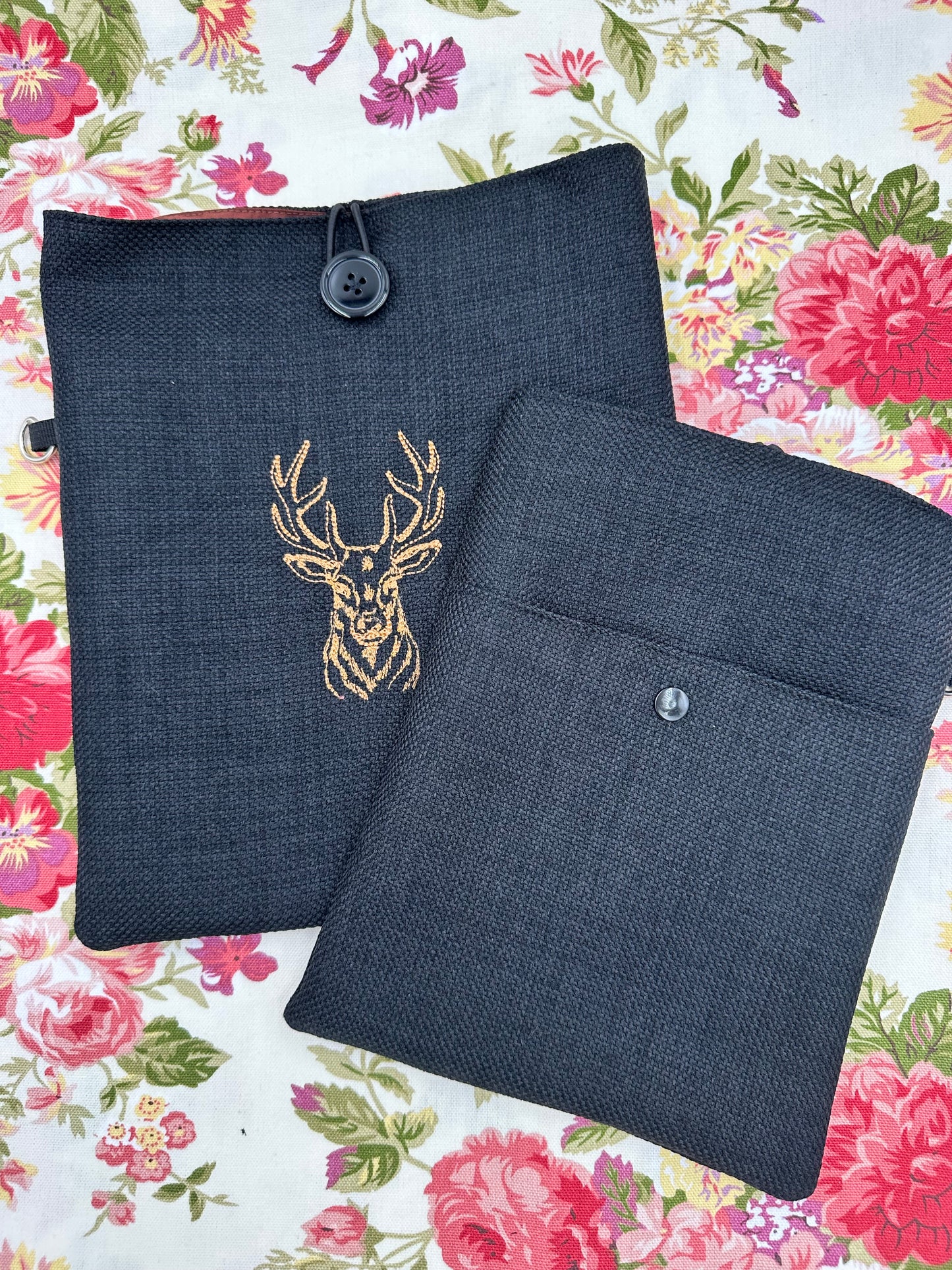 Embroidered Stag Book Sleeve – Strength, Sovereignty & Wild Wisdom