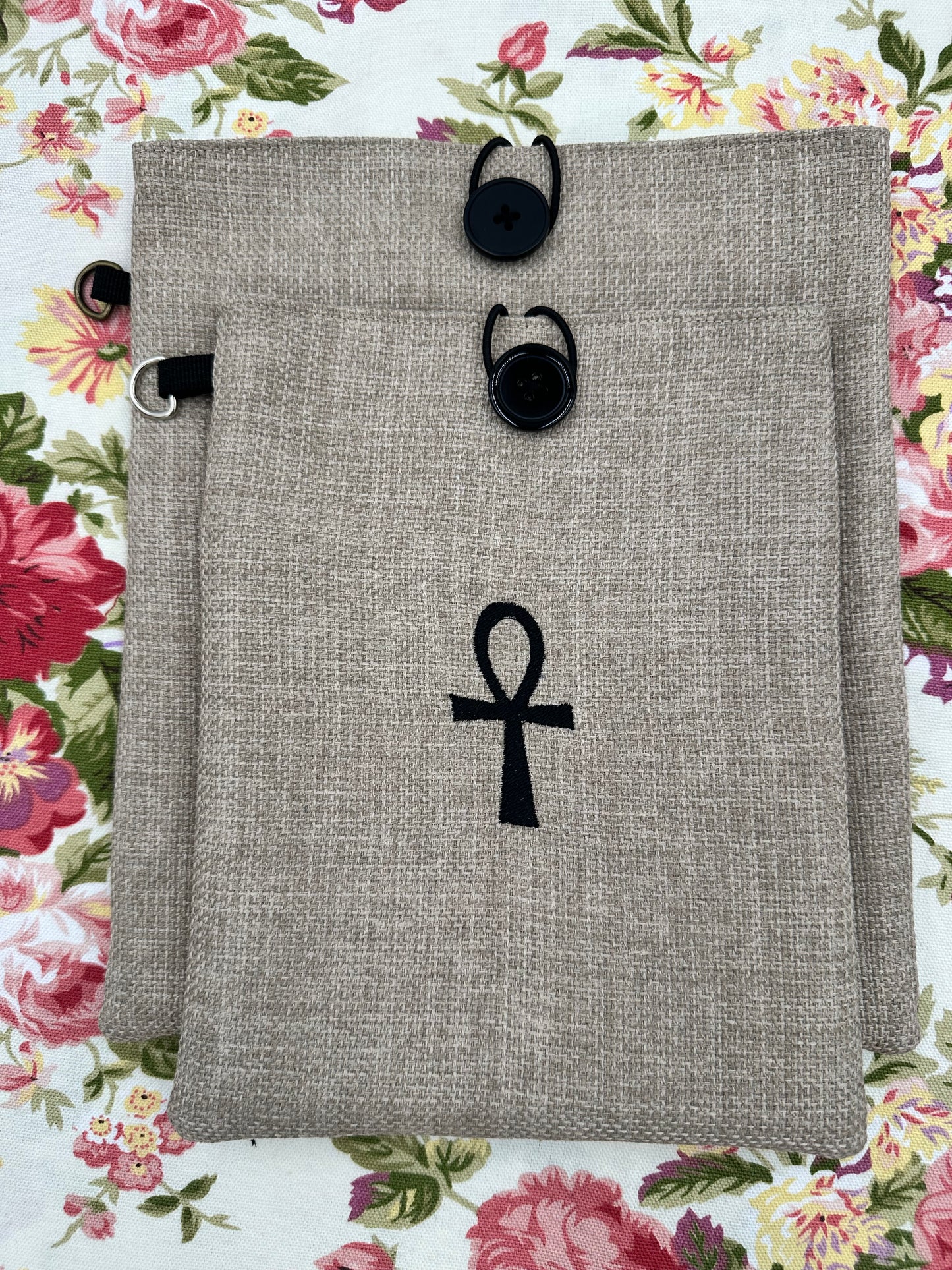 Ankh Key of Life Embroidered Book Sleeve