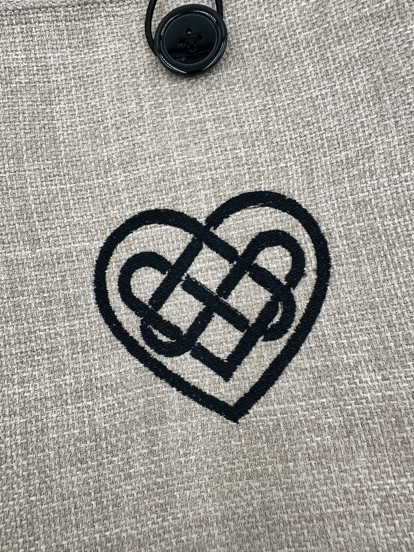 Celtic Love Heart Embroidered Book Sleeve - Love, Unity and Protection