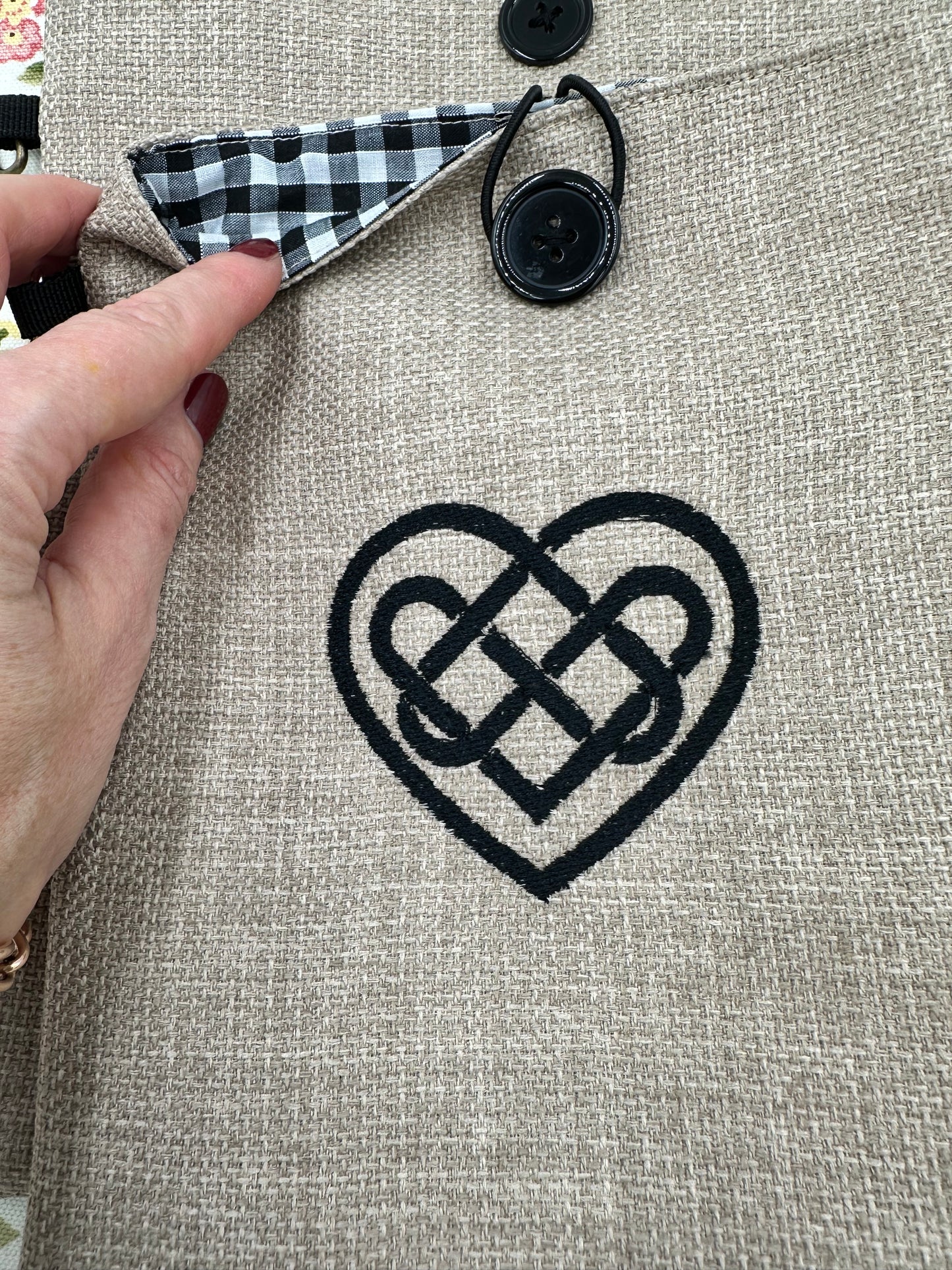 Celtic Love Heart Embroidered Book Sleeve - Love, Unity and Protection