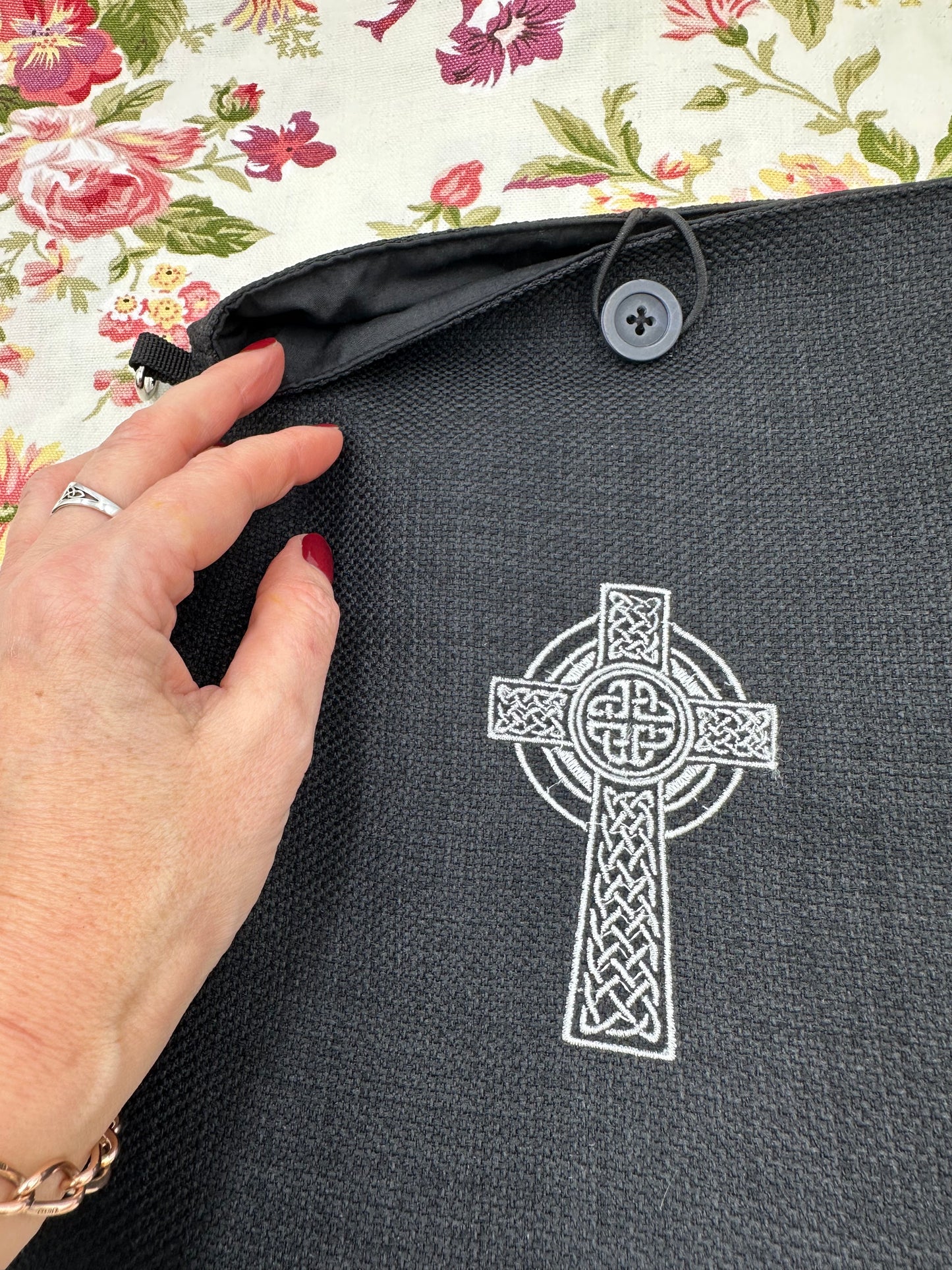 Celtic Cross Embroidered Book Sleeve