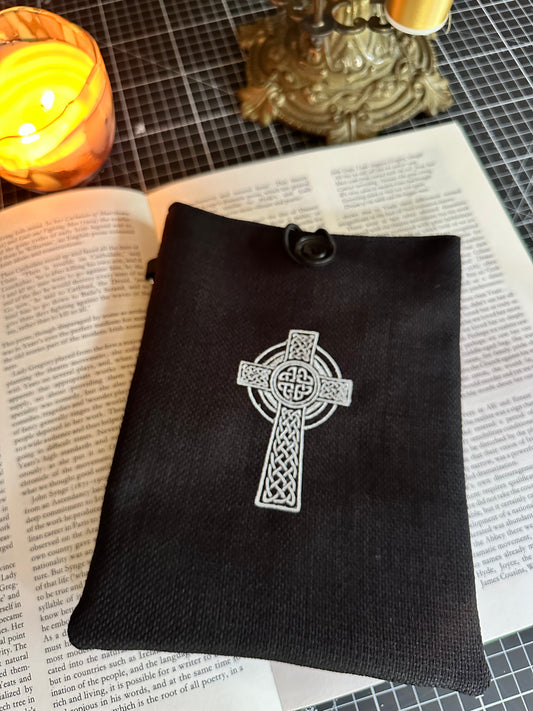 Celtic Cross Embroidered Book Sleeve