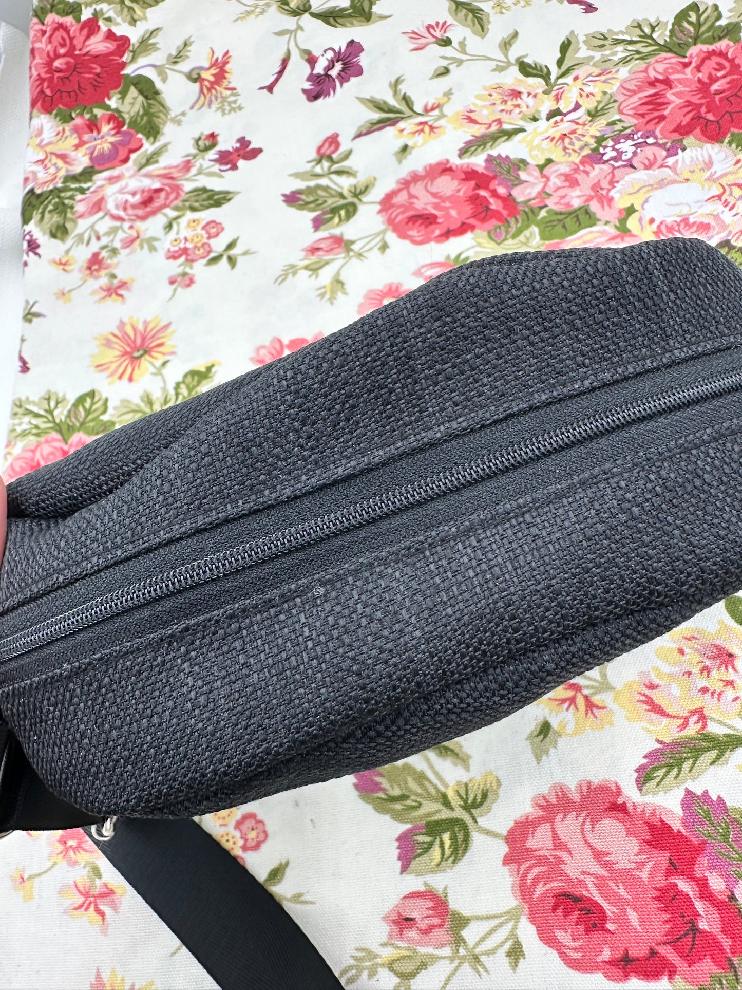 Ankh Embroidered Oval  Bag – Handmade with Adjustable Strap