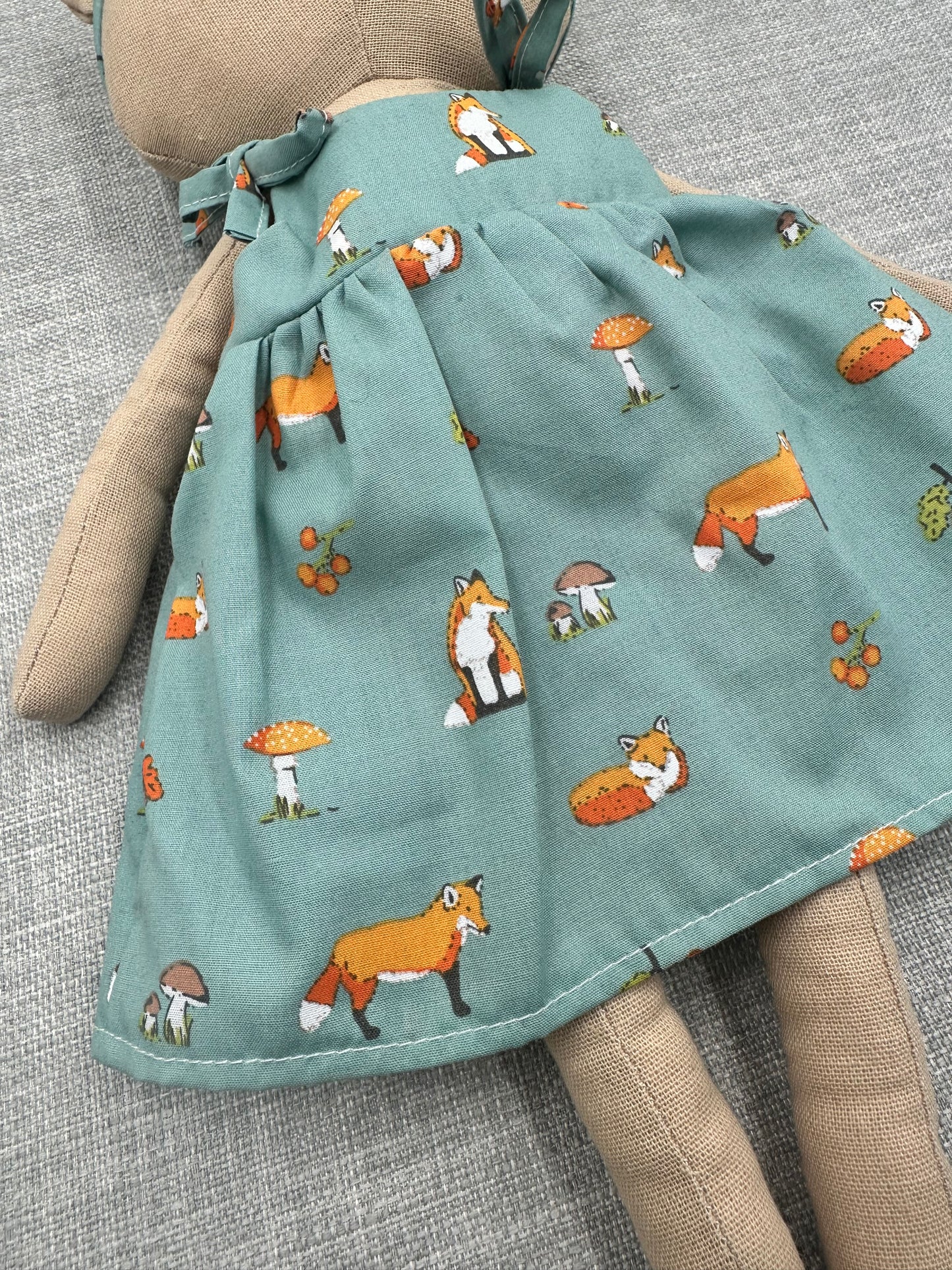 Handmade Teddy Bear in Woodland Dress