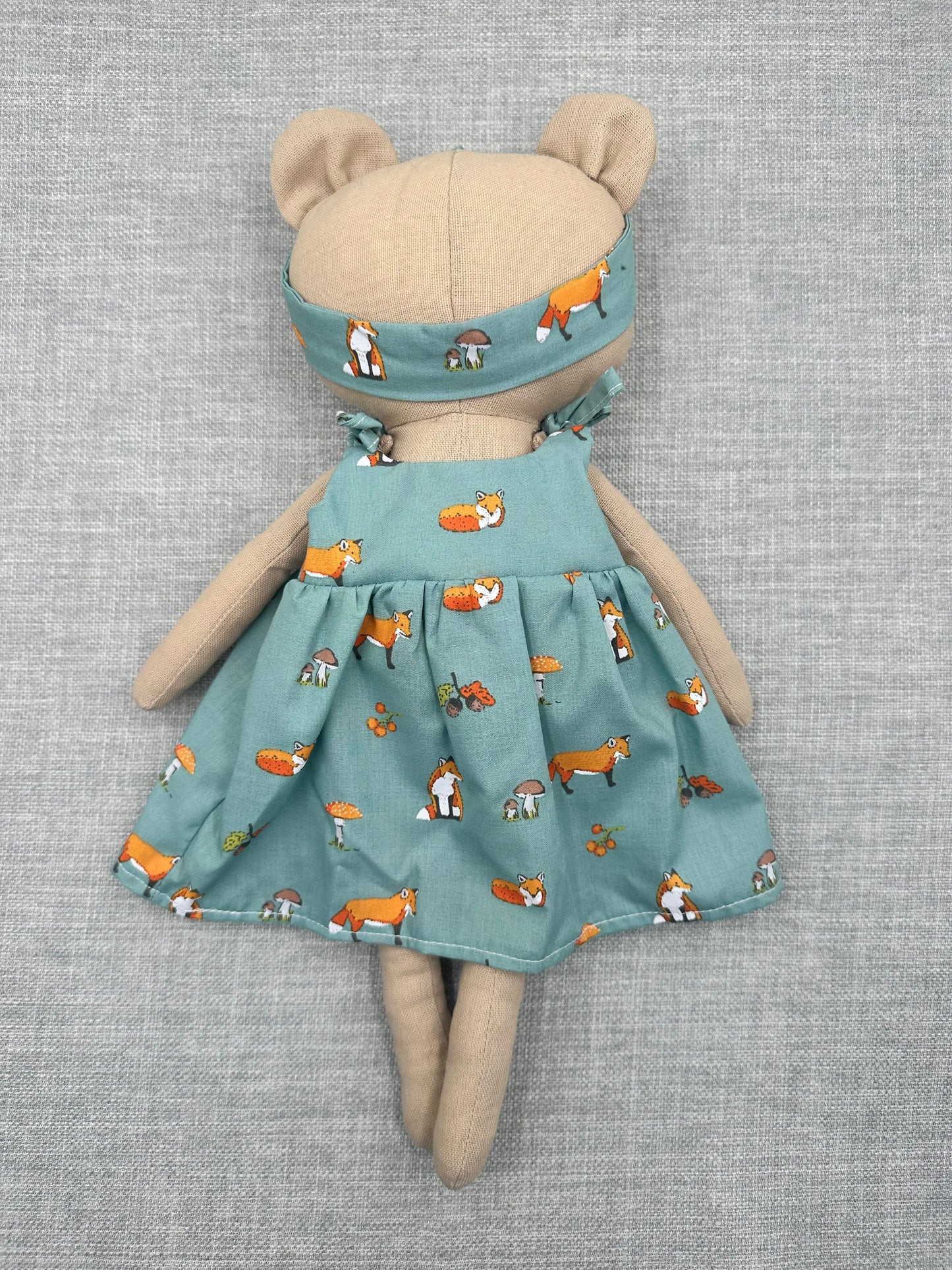 Handmade Teddy Bear in Woodland Dress