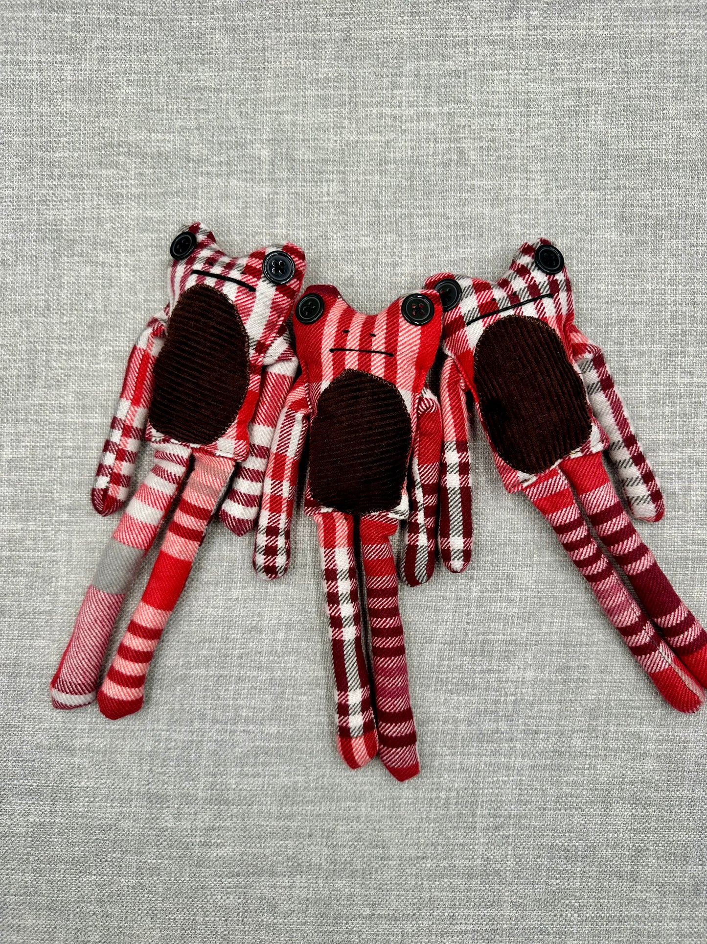Handmade Fabric Frog - One-of-a-Kind Scrap Fabric Art Doll