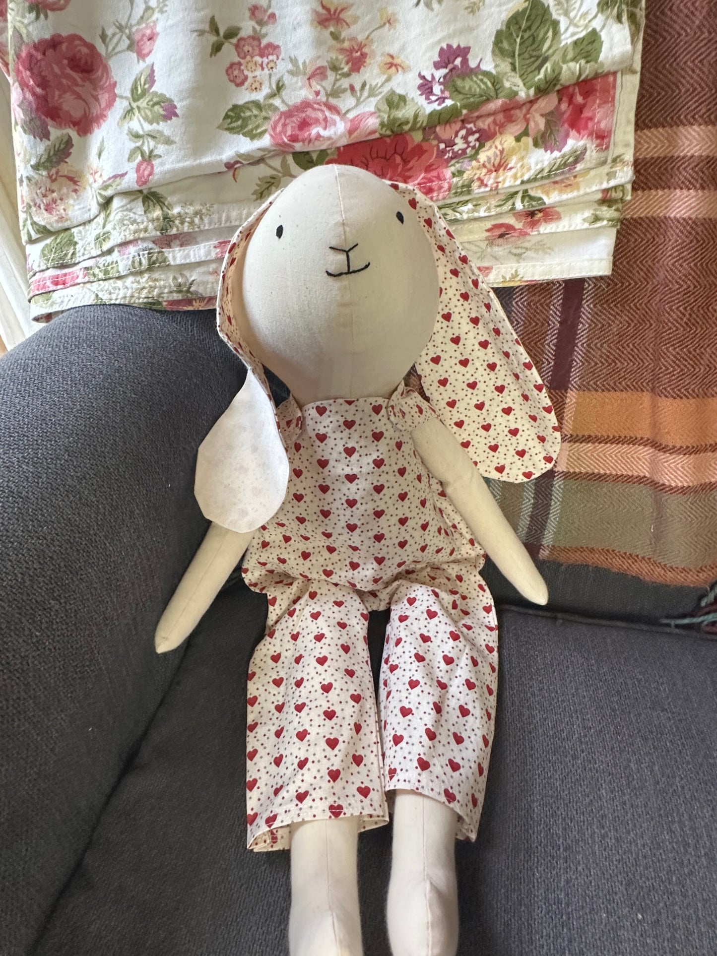Handmade Cotton Bunny Art Doll