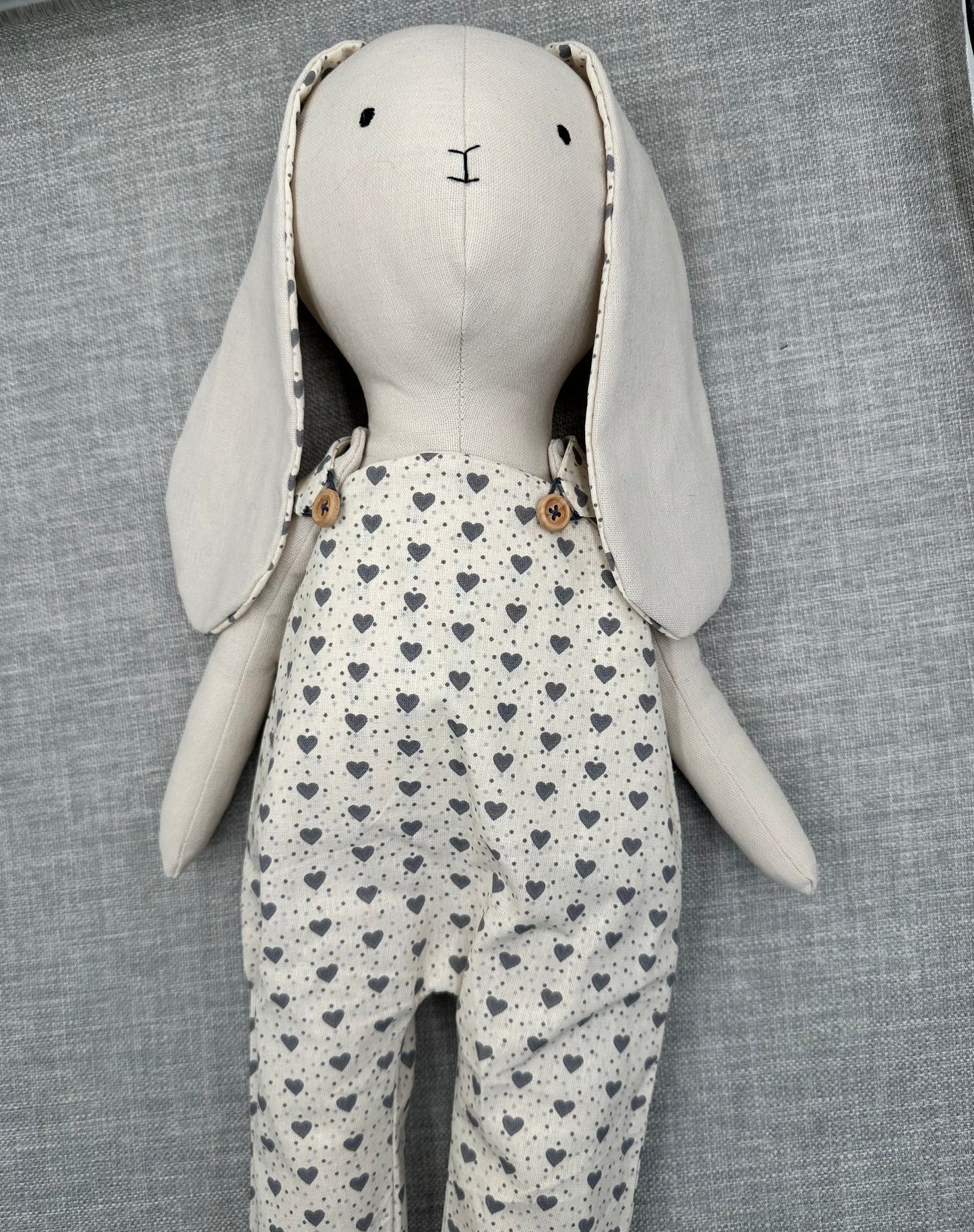 Handmade Linen Bunny Art Doll