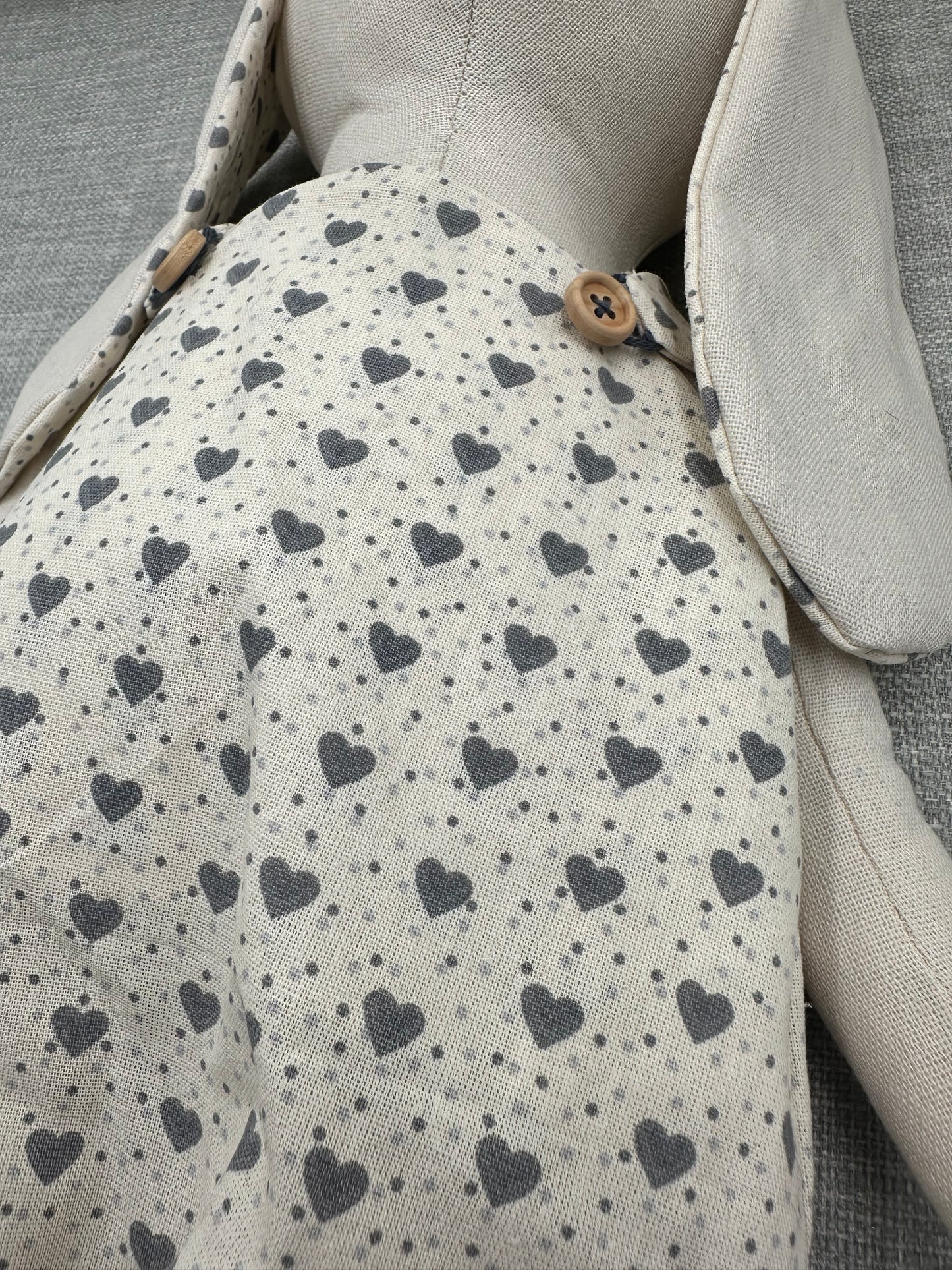 Handmade Linen Bunny Art Doll