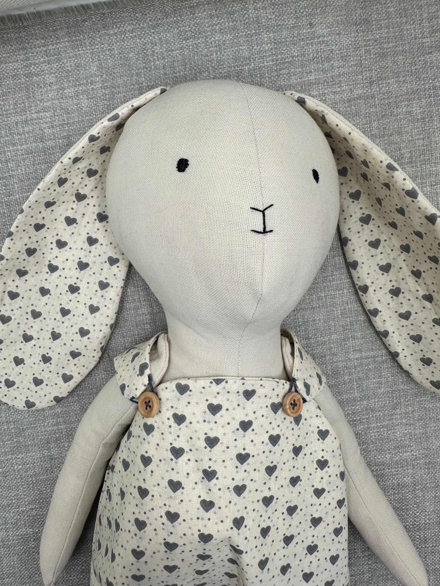 Handmade Linen Bunny Art Doll