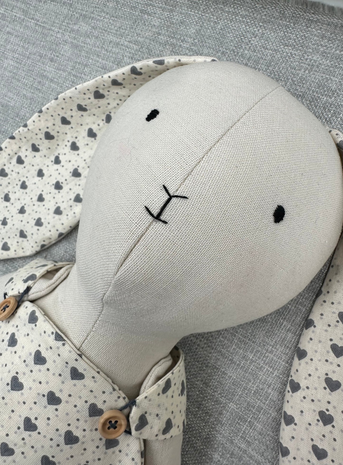 Handmade Linen Bunny Art Doll