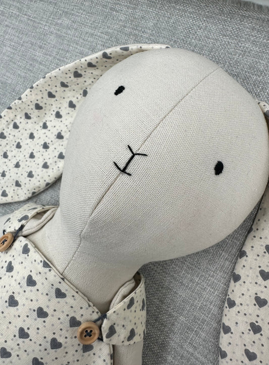 Handmade Linen Bunny Art Doll