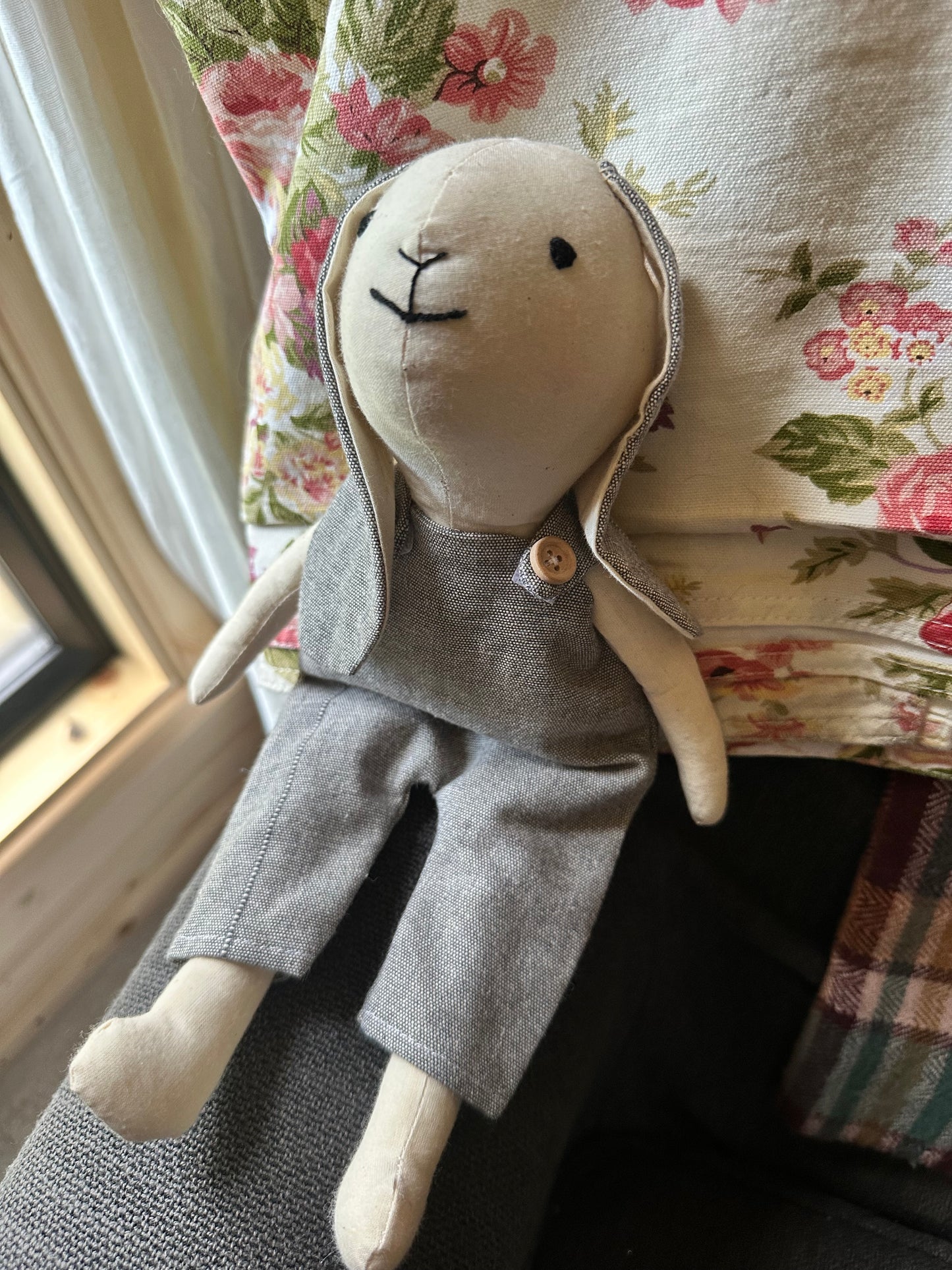 Handmade Cotton Bunny Art Doll