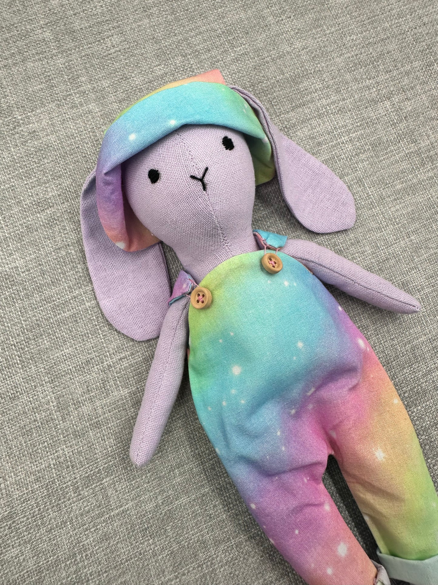 Handmade Lilac Bunny Art Doll