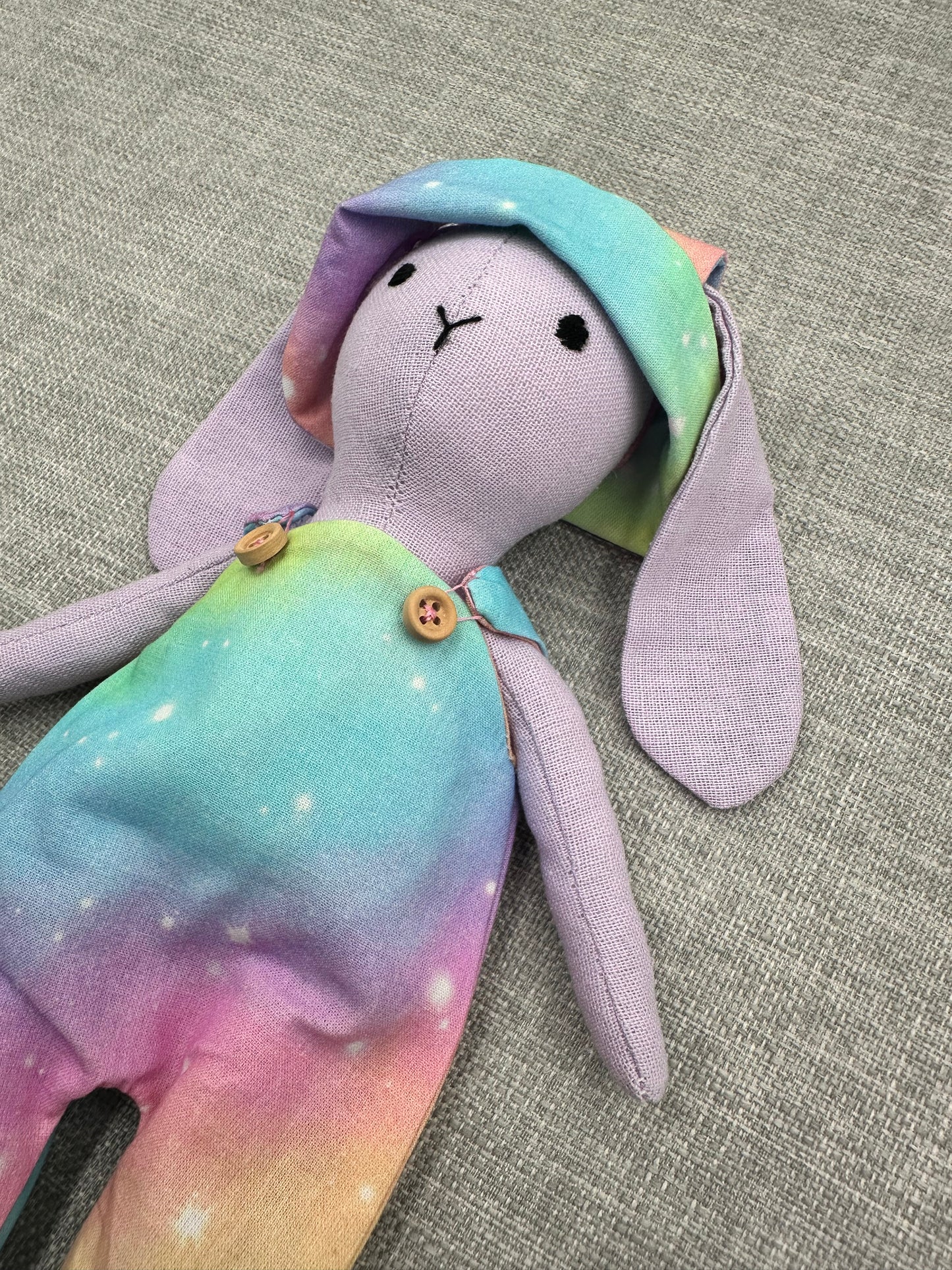 Handmade Lilac Bunny Art Doll