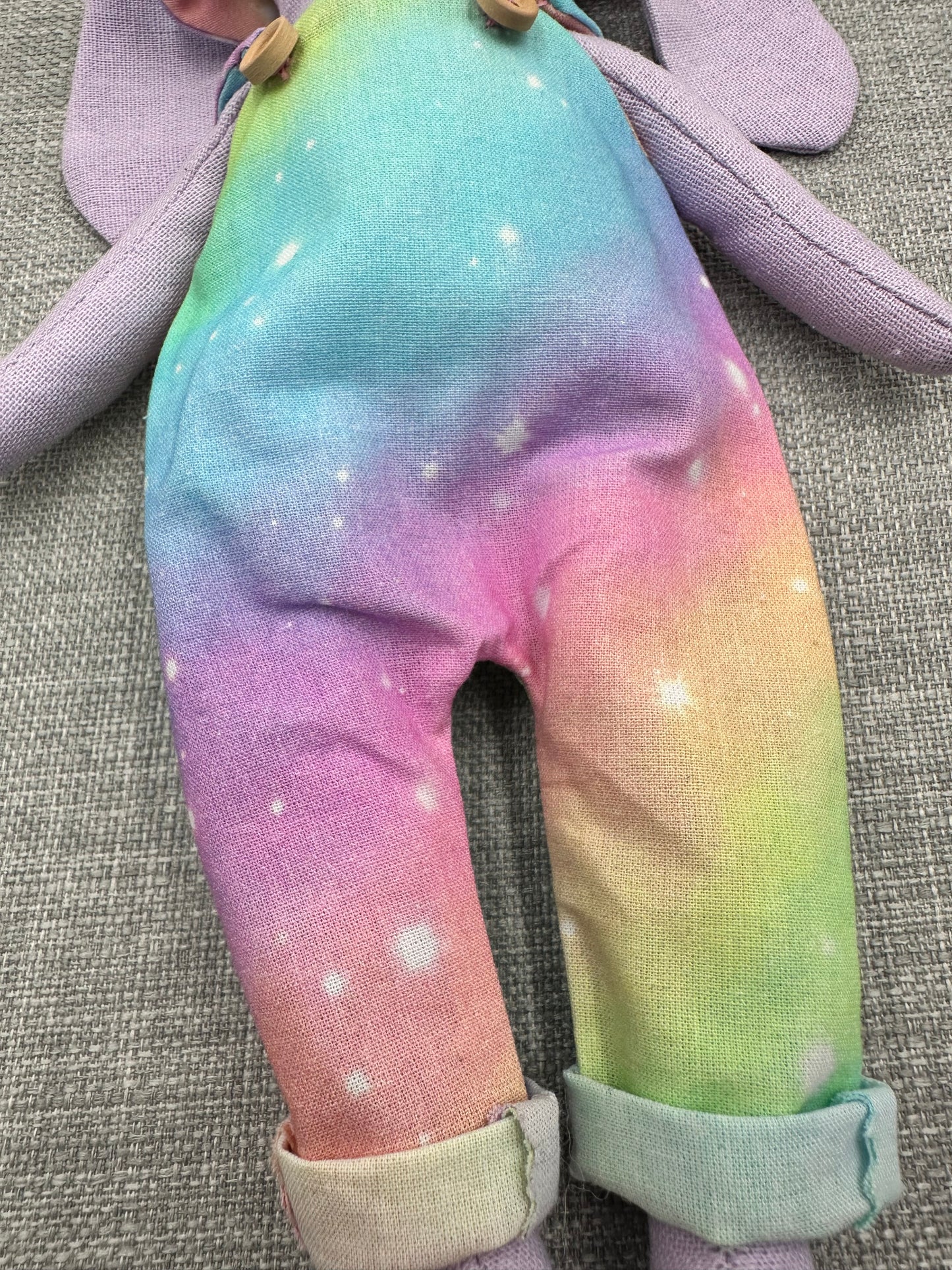 Handmade Lilac Bunny Art Doll