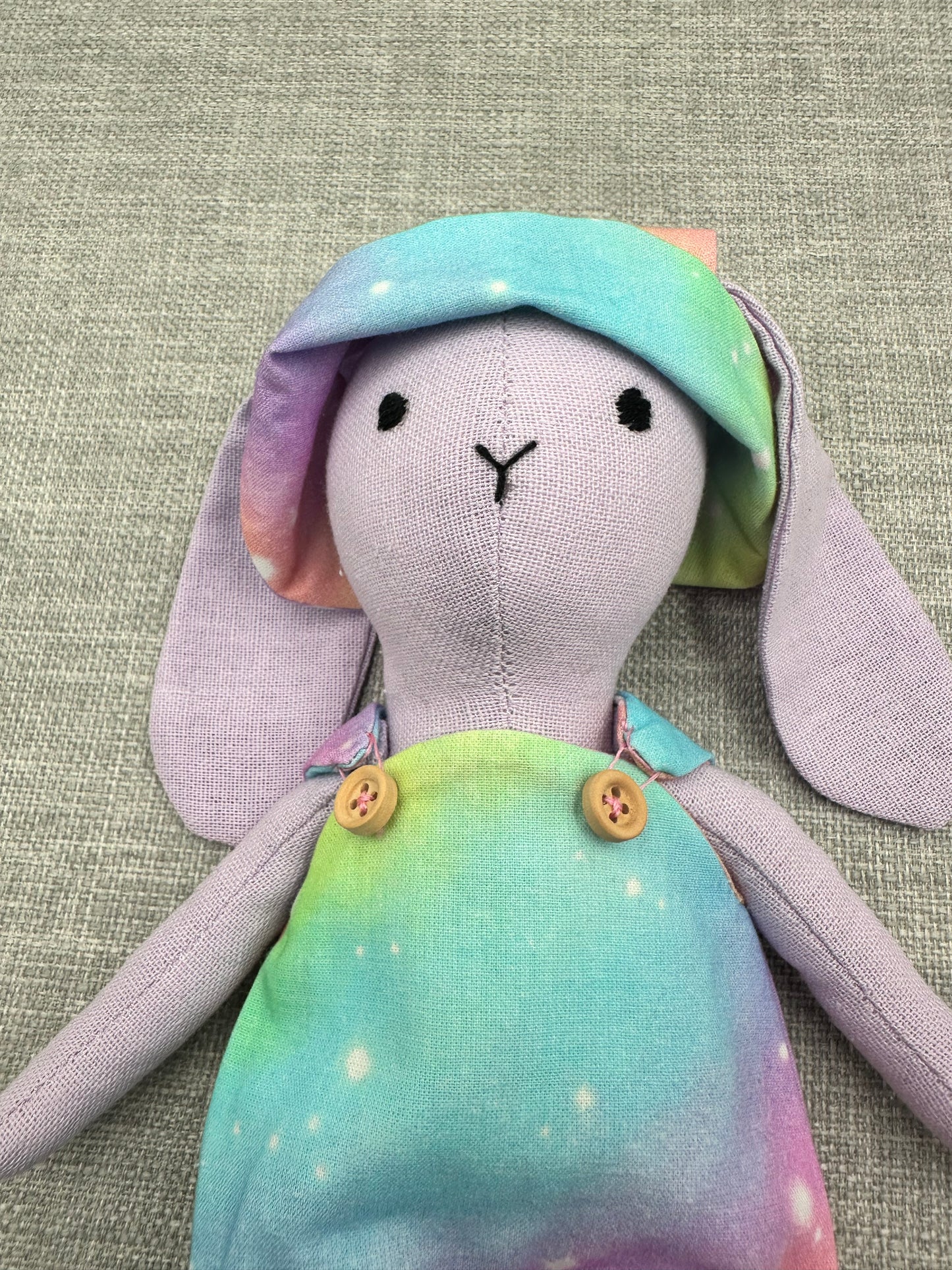 Handmade Lilac Bunny Art Doll