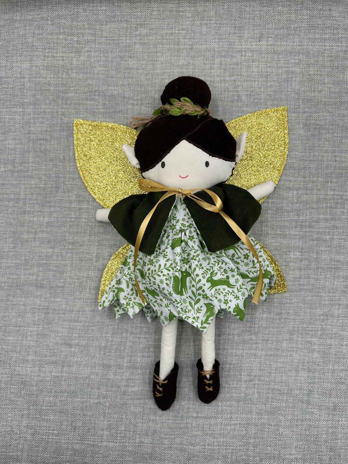 Forest Pixie Cloth Art Doll Handmade OOAK