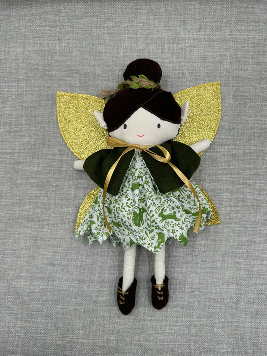 Forest Pixie Cloth Art Doll Handmade OOAK