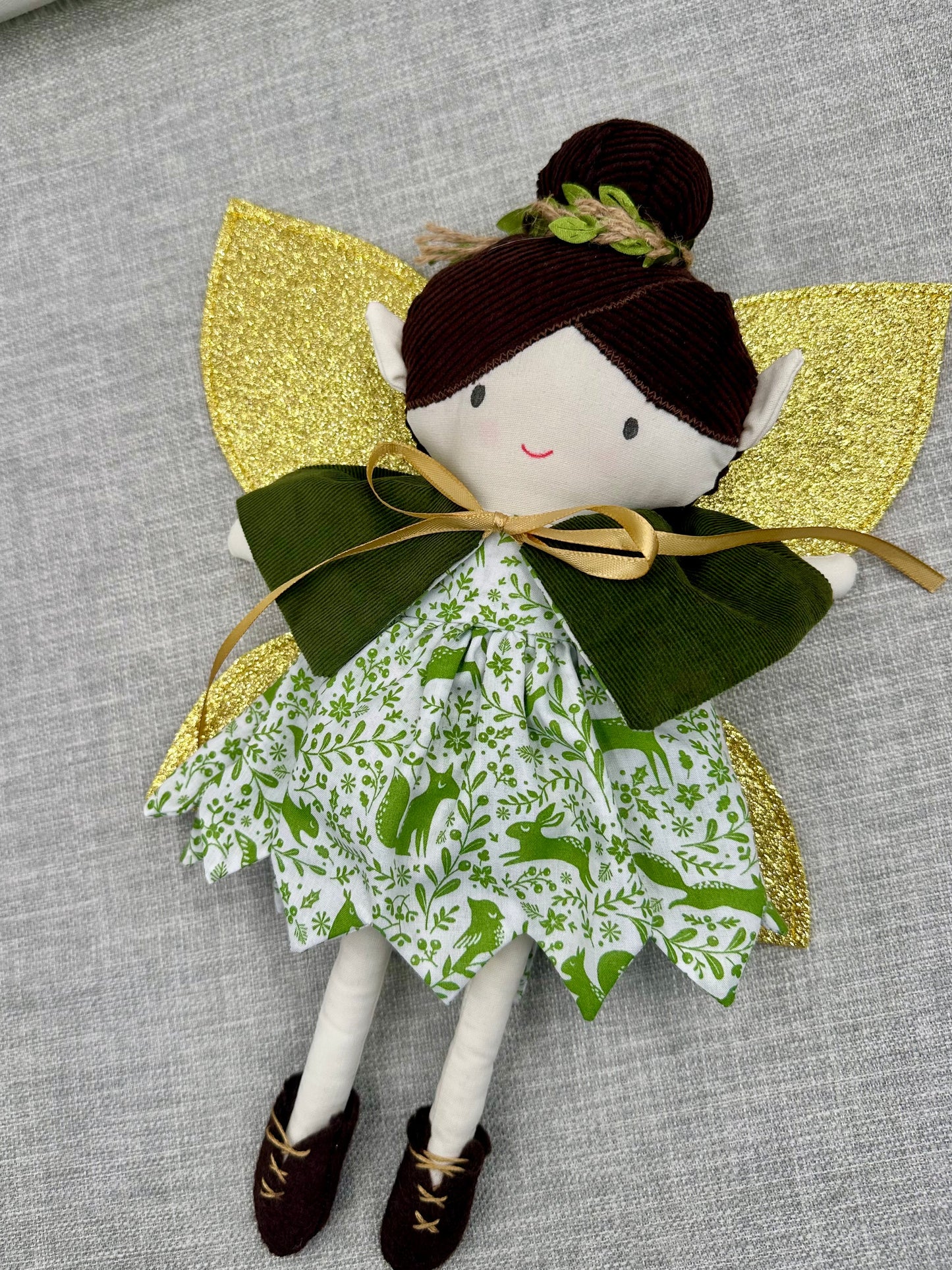 Forest Pixie Cloth Art Doll Handmade OOAK