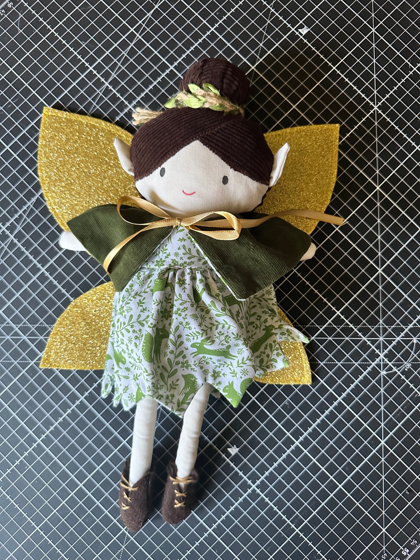 Forest Pixie Cloth Art Doll Handmade OOAK