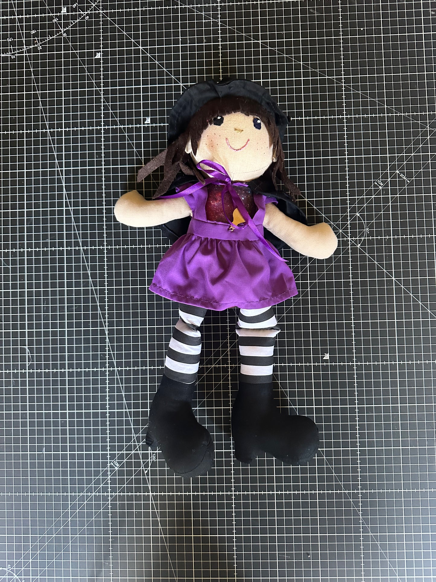 Adorable Witch Fabric Art Doll