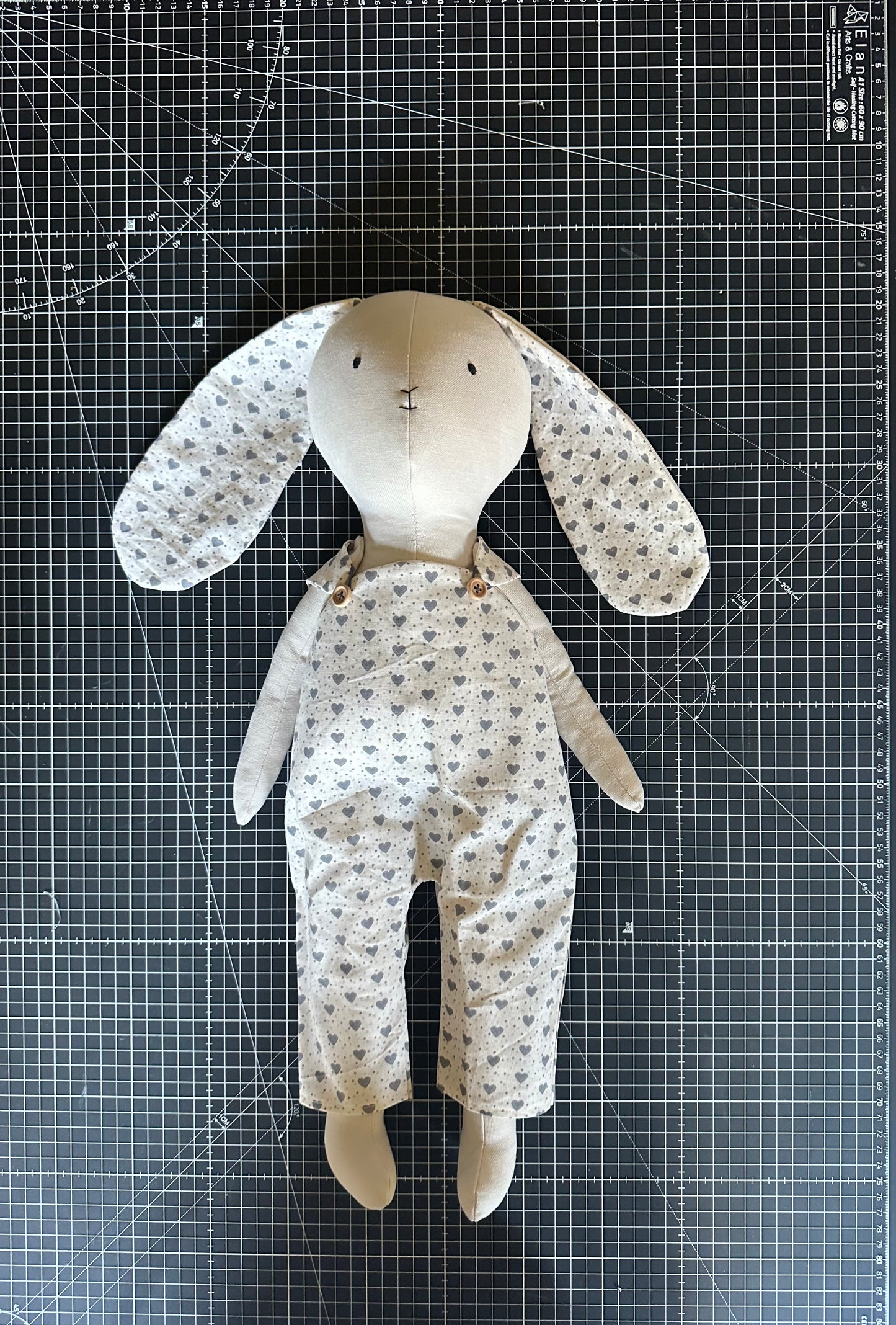 Handmade Linen Bunny Art Doll