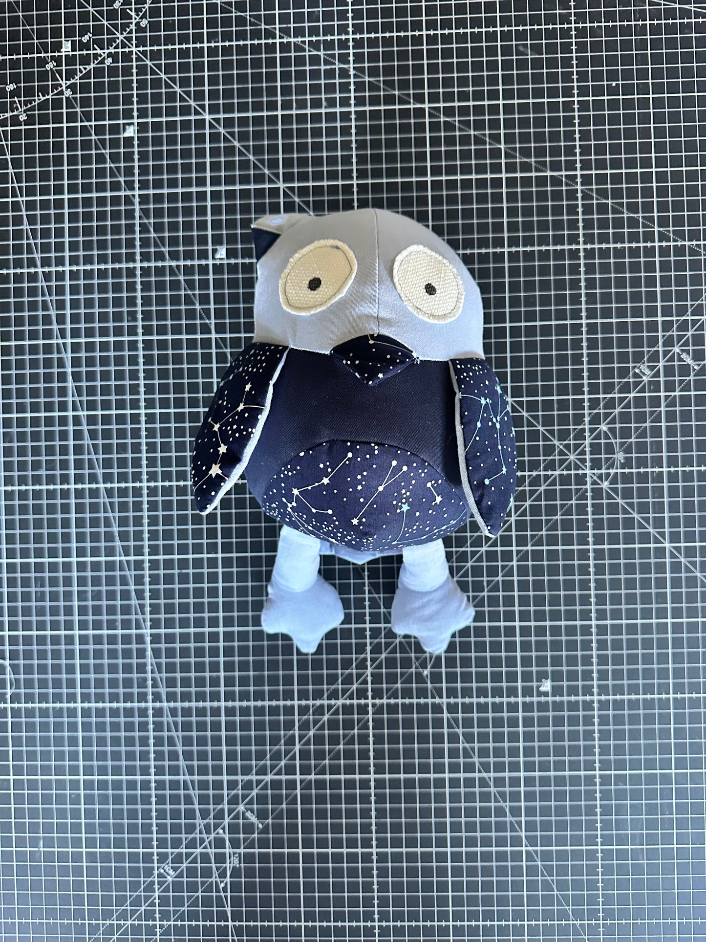 Handmade Patchwork Owl  - Night Sky Colours